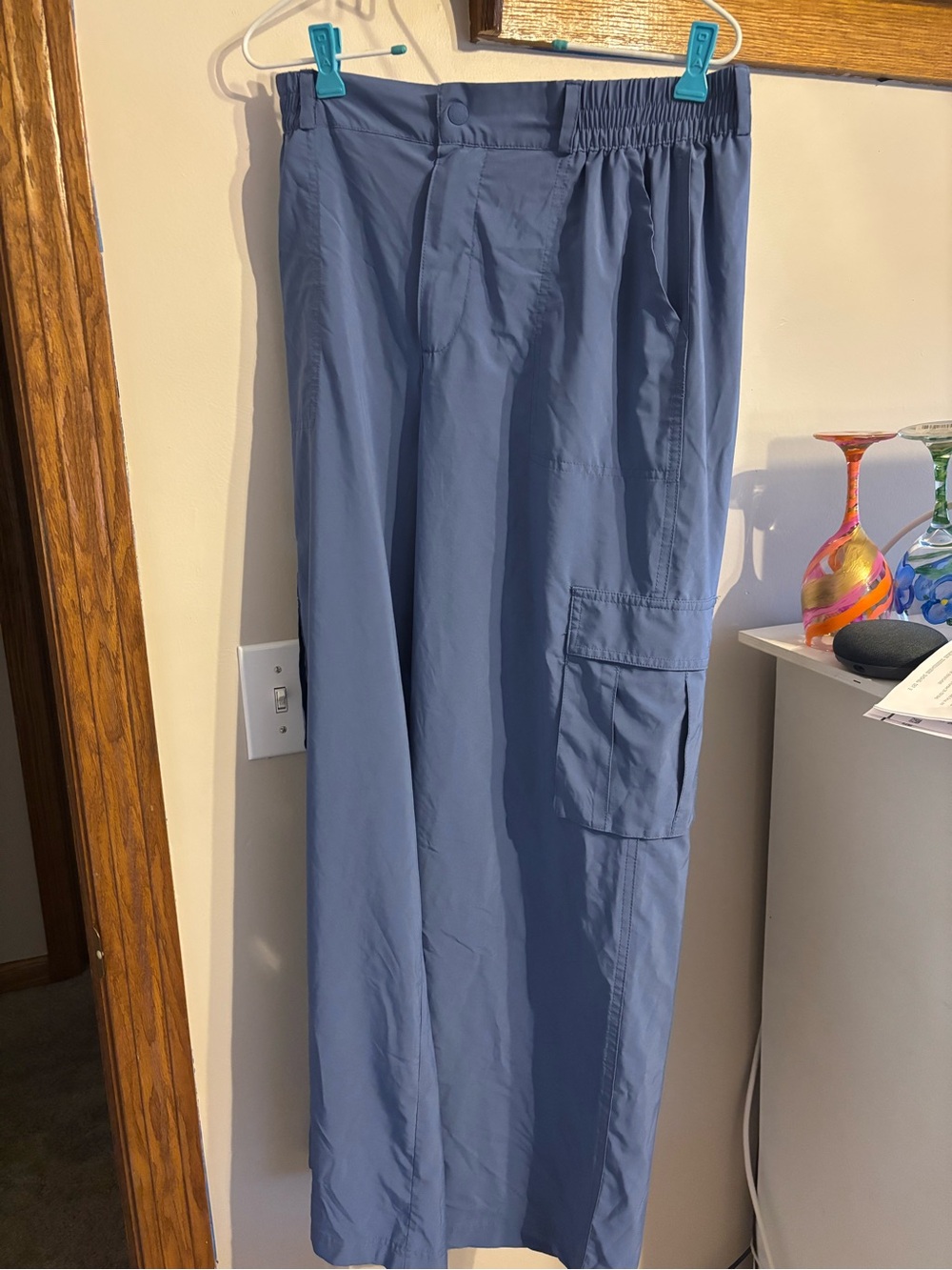 Women’s Relaxed Cargo Joggers in Slate Blue